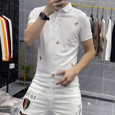 China Custom Made Anti-Wrinkle Mens Lapel Ringer Sleeve Shirt High Quality Ringer Sleeve Shirt Camisetas Polo Pima Cotton T-Shirt for sale