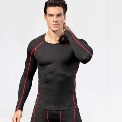 China Men's Anti-Wrinkle Tight Sports Long-sleeved T-shirt Men's Fitness T-shirt Quick-drying Stretch Long-sleeved Shirt Running Training Clothes for sale