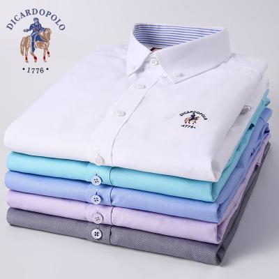 China Wholesale Striped Casual Embroidery Grid Shirt Fashion Cotton Tendon Shirt Man Anti-pilling Formal Shirts For Men for sale