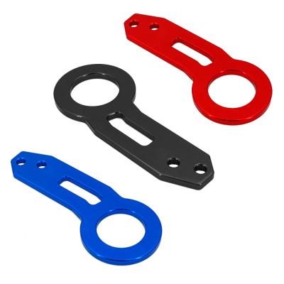 China Tow Hook Universal Aluminum Alloy Car Rear Bumper Auto Trailer Hook Towing Tools For JDM Red Blue Black Color for sale