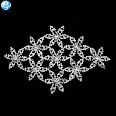 China 3D Beaded Multi-patterns Crystal Applique Rhinestone For Wedding Dress for sale