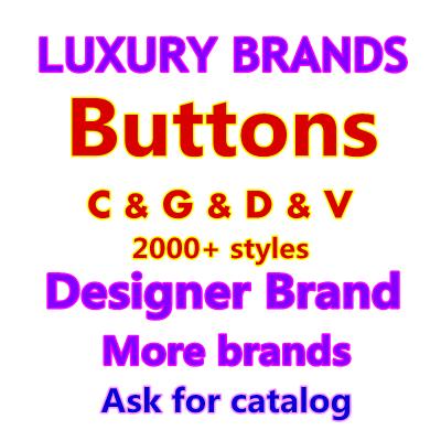 China GG designer logo luxury coat buttons cc new in custom design nickel free silver metal for sale