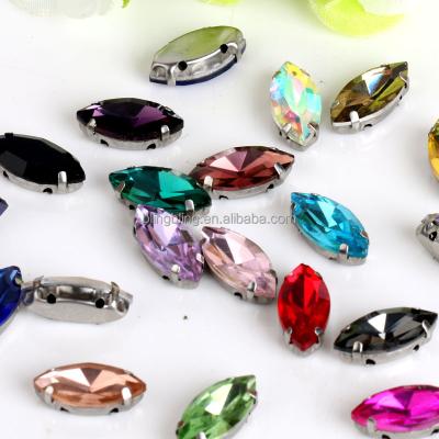 China Clear Crystal Sew On Rhinestones In Claw Stones 1440pcs Flatback ss12 3mm Silver Base Glass Rhinestones for sale