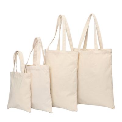 China Wholesale Reusable Pure Color Canvas Tote Bags Natural Eco Friendly Cotton For Women for sale