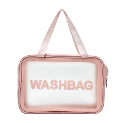 China Lightweight Custom Clear Cosmetic Bag PVC Logo Travel Makeup Storage Pouch Portable Waterproof Organizer Wash Case for sale