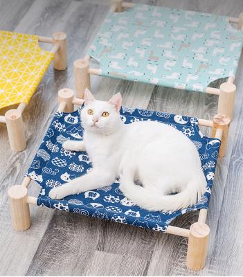 China Breathable Cat Nest Four Seasons Swing Solid Wood Bed Cat Walking Supplies for sale