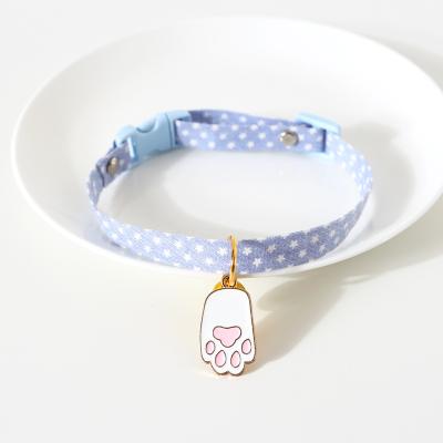 China Popular Sustainable Cat Pink Collar Green Green Collar Pendant Dog Collar for sale