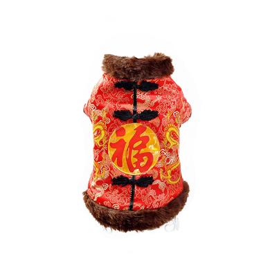 China Best Viable Modern Chinese New Year Clothes Style Winter Fashion Dog Clothes For Small Dogs for sale