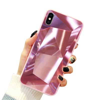 China Luxury New and Fashion 3D Diamond Mirror Phone Case For iPhone 11 12 pro mini 7 8 6 6S max plus XR X XS max TPU cover for sale