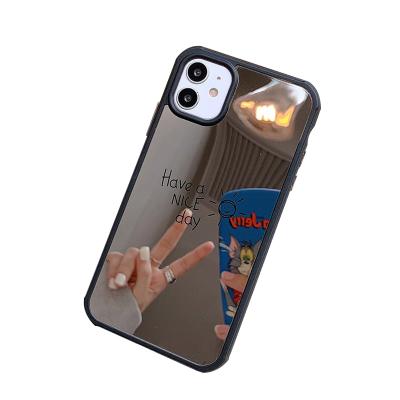 China Makeup Mirror Shockproof Plating Case For iPhone 11 12 Pro Mini 7 8 6 6S Max Plus XR X XS MAX Protective Capa for sale