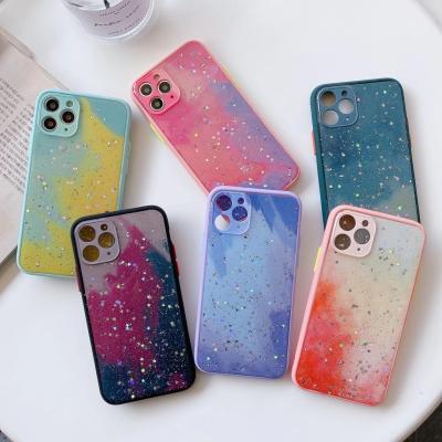 China Bling Glitter Star Gradient Shockproof Glitter Phone Case For iPhone 11 12 Pro Mini 7 8 6 6S Max Plus XR X XS Max Se for sale