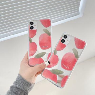 China Beautiful Peachy Pink Mirror Drop-Resistant Soft TPU Case for iphone 7/8 7p/8p X XS XR 11 11pro max 12 12pro max 12mini 12pro max for sale