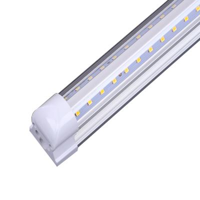 China Warehouse Strips Double CE Rohs 36W 45W 60W 72W T8 Led Tube Light 1.2m 2.4m 4ft 8ft T8 Integrated V Shape Led Tube Light for sale