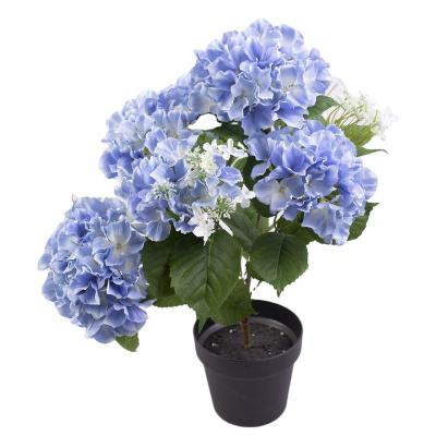 China High Quality Simulation New Design Dry Flower Bouquet Gift for Festival Decorations with Green Leaf and Blue Flowers for sale