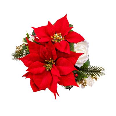 China High Quality Hot Sale Decoration Flower Christmas Artificial Poinsettia For Sale for sale