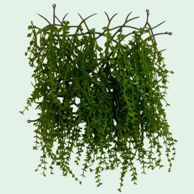 China High Quality Simulation Flower Watercress Leaf Green Leaf Hoteldecoration Home Set Plant 3forks Eucalyptus Leaves Bulk Christmas Gift for sale