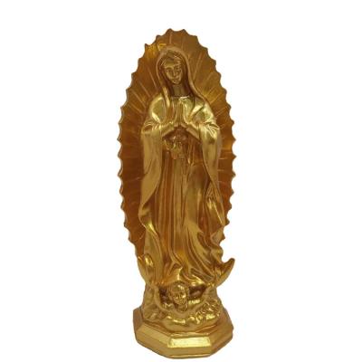 China ZC SOLID COLOR Resin Statue Virgin of Guadalupe Resin Arts Craft Ornaments Christian Home Decoration Gifts Resin Frame for sale