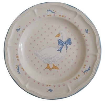 China ZC Viable Korean INS Retro Dinner Dishes For Home Restaurant Goose Creative Dinner Dishes Sets Porcelain Dessert Dish Dish Dinner for sale