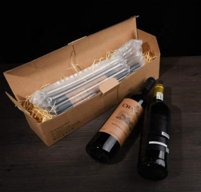 China Shockproof Column Cushioning Material Air Wine Bottle Packing Bag Inflatable Air Cushion Bag for sale