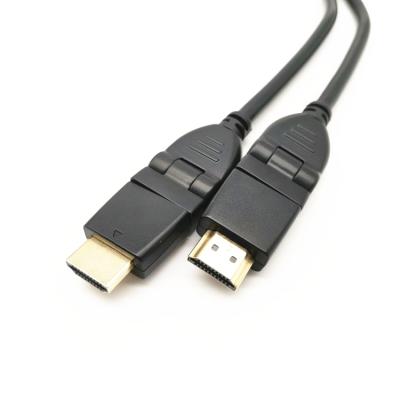 China Flexible HDTV 1080p Spring HDMI Male To Male HDTV Audio Video Data Cable 360 ​​Degree Rotation Head for sale