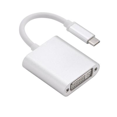 China LAPTOP USB 3.1 TYPE-C DVI Cable Adapter 1080P HDTV USB TYPE C to DVI to Converter for Macbook Samaung S10 S8 Huawei Google Chromebook for sale