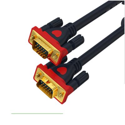 China COMPUTER Factory Red 15pin Male To Male SCART VGA Cable 15pin Male Computer 50 Meters VGA Cable for sale