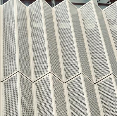 China Modern Facade Aluminum Perforated Panel Aluminum Mesh Panel Laser Cut Metal Panel for sale