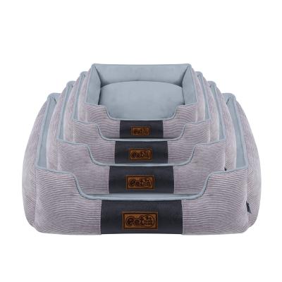 China Breathable Durable Luxury Dog Bed , Washable Corduroy Pet Bed for sale