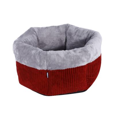 China Wholesale hot travel factory plush pet sexangle cushion dogs and cats soft pet bed for sale