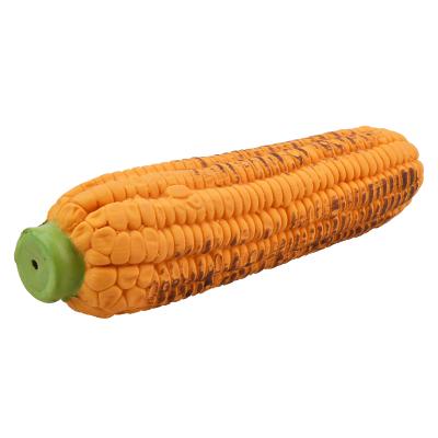 China Viable Natural Latex Squeaker Chew Toy, Custom Roasted Corn Shape Dog Chew Toy for sale