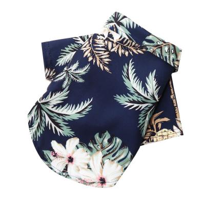 China Dog T-shirt Cat Shirt Cotton Summer Beach Holiday Style Viable Hawaiian Flowers Floral Vest Pet Clothing for sale