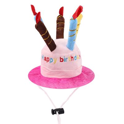 China Viable Hot Selling Cute Pet Hat Birthday Cake Hat Wearing Cute Pet Cat Dog Hat for sale