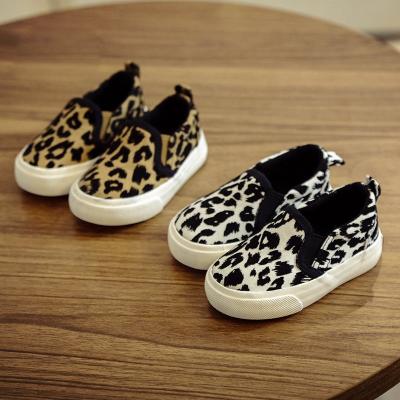 China New Toddler Kids Leopard Print Flat Casual Canvas Shoes for sale