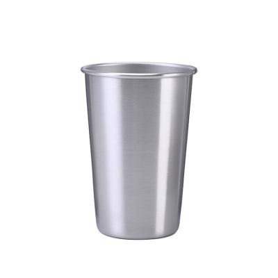 China Minimalist Wholesale Bar Beer High Grade 304 Stainless Steel Single Wall Stackable Pint Mugs For 17oz for sale