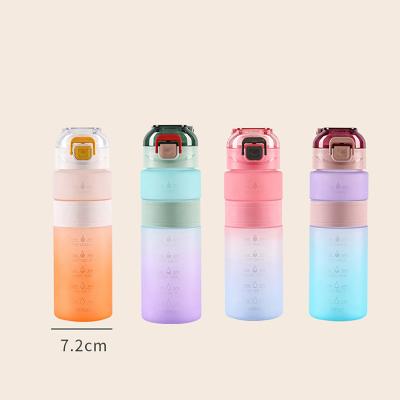 China Best Selling 28oz 800ml BPA Free Motivational Gym Amazon Plastic Water Bottles With Time Marker for sale