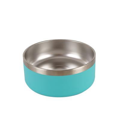 China Sustainable Hot Selling 32oz Double Wall Insulated 18/8 Stainless Steel Dog Bowl With Anti-Slip Bottom for sale