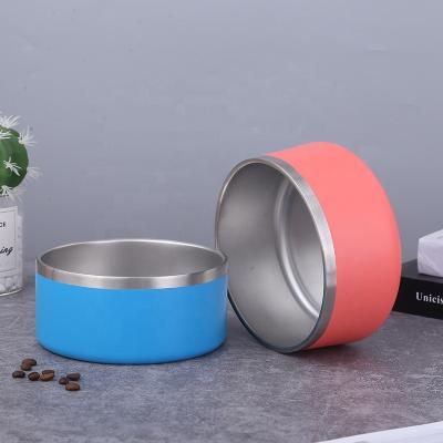 China Sustainable Hot Selling 40oz Double Wall Insulated 18/8 Stainless Steel Dog Bowl With Anti-Slip Bottom for sale