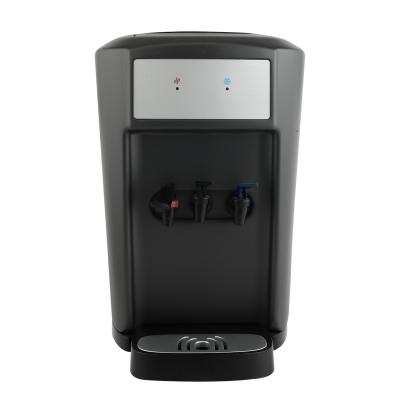 China Hotel Desk Top-Loading Hot And Cold Water Cooler Dispenser With Compressor for sale