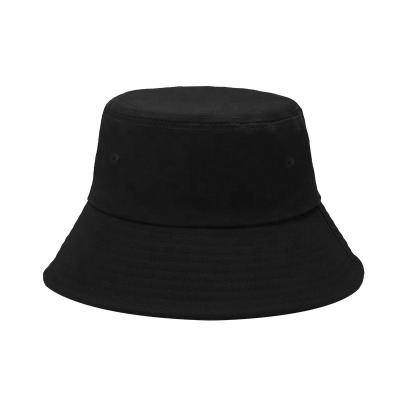 China Simple Design Outdoor 100% Sun Proof Cotton Bucket Hats Customized LOGO Bucket Hat Solid Color Unisex Cotton Bucket Hat for sale