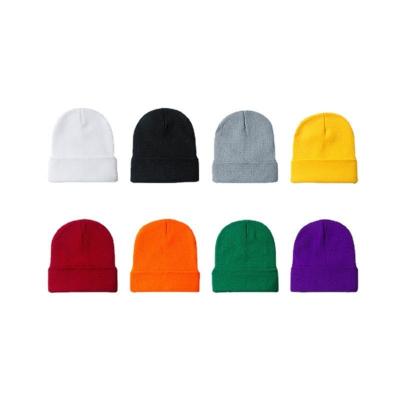 China COMMON Wholesale Embroidery High Sale Winter Knitted Hat Beanie Embroidery Fashionable Solid Color Wholesale Knit Hat for sale