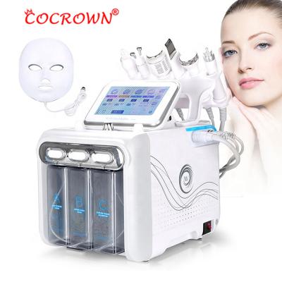 China 7 In 1 Portable Hidrofacial 7 Mini Pubble Professional Water Pore Remover Abc Magnets Face Lift Led Facial Hidrofacial Cleansing Machine for sale