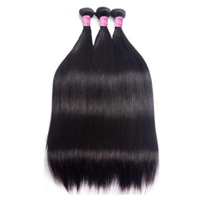 China Excellent Quality Straight 12A Grade Natural Black Cuticle Aligned Raw Brazilian Hair Bundles for sale