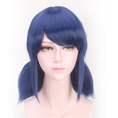 China Cheap Cartoon Cos Play Wig Darker Blue Heat Resistant Synthetic Wigs Cosplay Wigs For Party Halloween for sale