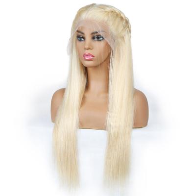 China Fashionable Virgin Human Hair Wholesalers Long Straight Blonde Hair Wigs 613 With Custom 4x4 Lace Front T Lace Full Lace for sale