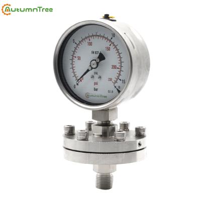 China 150mm Connection Lower Pressure Gauge Diaphragm Seals, Gas Pressure Gauge Gauge 2.5