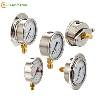 China Stainless Steel Case 1.6% 600Bar DN63 Normal Use Liquid Filled Pressure Gauge With U-flange for sale