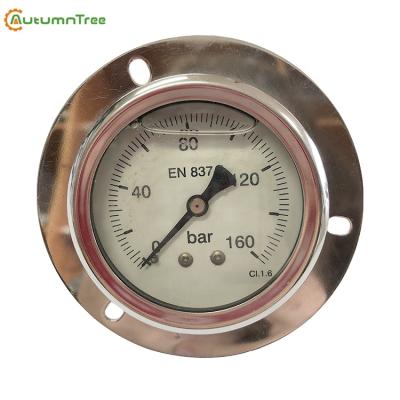 China Stainless Steel Case Liquid Filled Pressure Gauge With Back Flange , Stainless Steel Case Pressure Gauge for sale