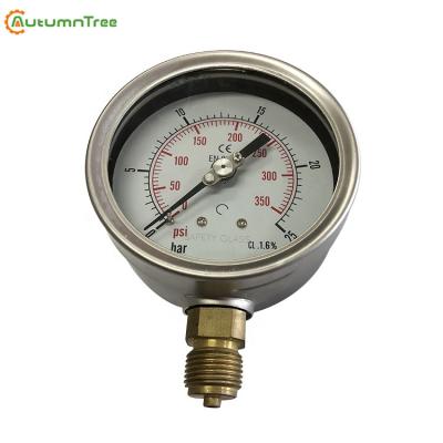 China 1.6% Good Quality Bayonate Bezel Adjustable Stainless Pressure Gauge 2.5