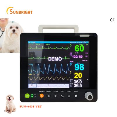 China Yes 12.1 Inch Display Vet Handheld Heart Monitor For Animal Use Veterinary Monitor Vital Sign Device for sale