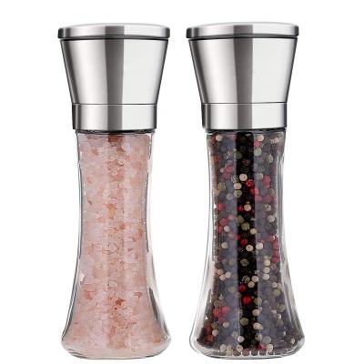 China Adjustable Food Stainless Steel Coarse Pepper Mills Sea Salt and Pepper Grinder for sale